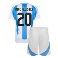 Argentinien Alexis Mac Allister #20 Fußballbekleidung Heimtrikot Kinder Copa America 2024 Kurzarm (+ kurze hosen)